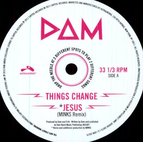 Dom - Things Change / Jesus (Vinyl) { vinyl }
