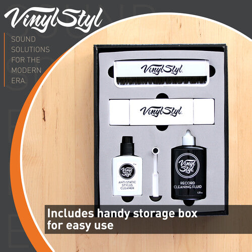 Ultimate Vinyl Record Care Kit - Record & Stylus Brushes And Fluid