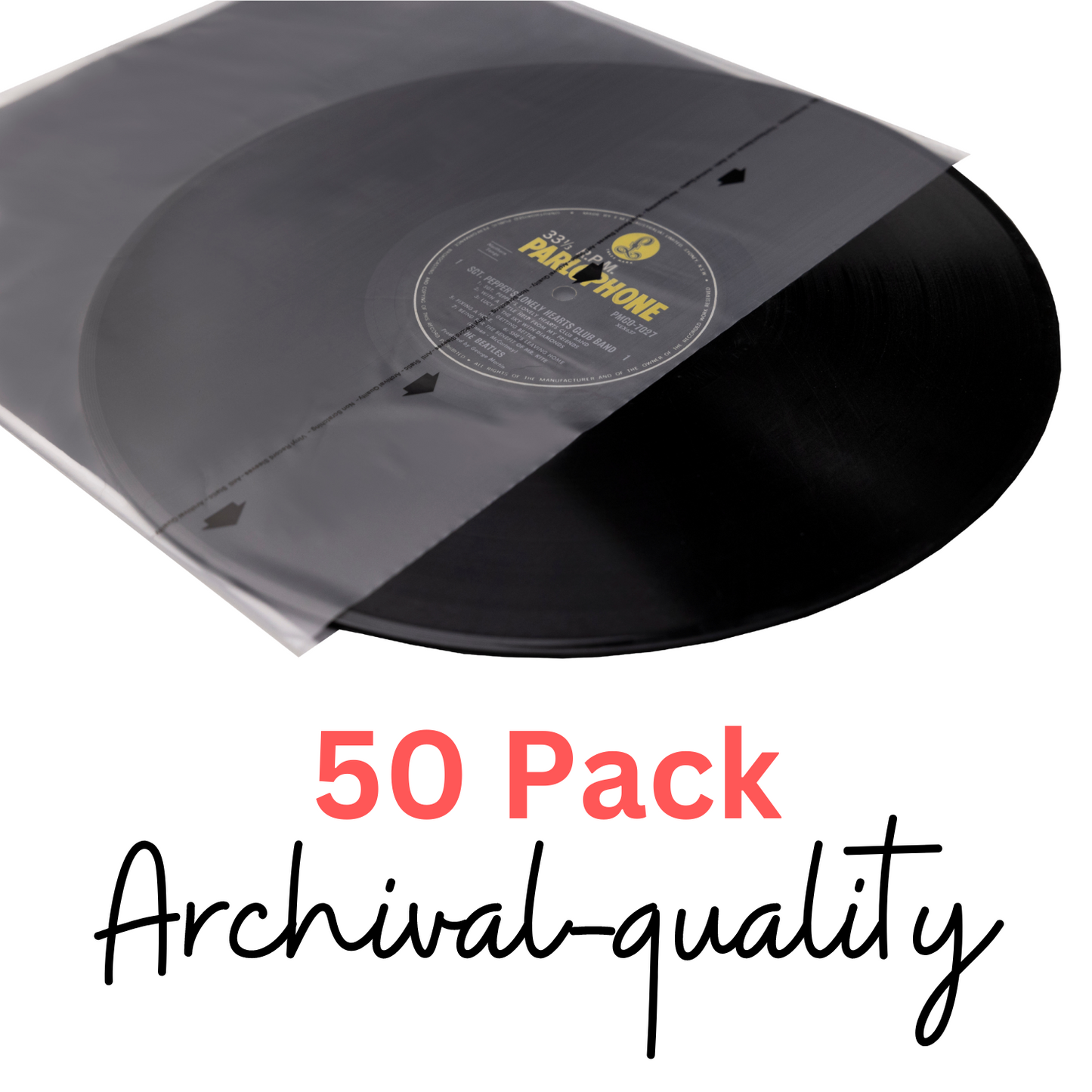 200 Pack Black Archival Grade 12" Record Inner Sleeves
