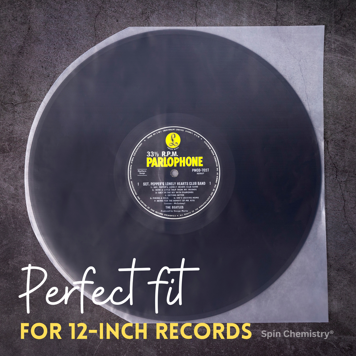 200 Pack of Record 12" Inner Sleeves (Half Moons)