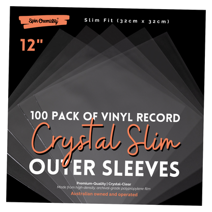400 Pack Clear 12" Record Outer Sleeves (Slim Size)