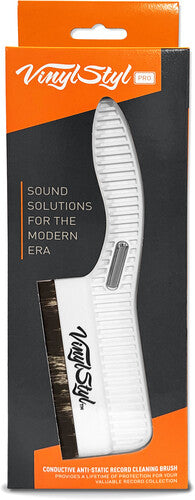 Premium Conductive Anti-Static Record Cleaning Brush (White)