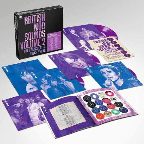 Various Artists - Eddie Piller Presents British Mod Sounds Of The 1960s Volume 2: The Freakbeat & Psych Years / Various - 6LP Boxset on 140-Gram Purple Colored Vinyl (Vinyl) { vinyl }