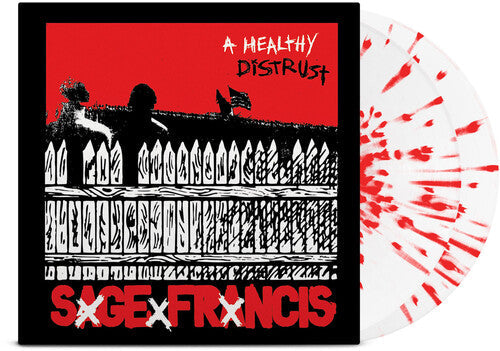 Sage Francis - A Healthy Distrust - Deluxe Anniv. Ed. - White w/Red Splatter (Vinyl) { vinyl }