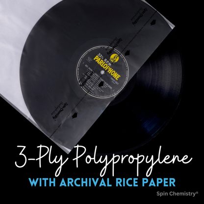 50 Pack Archival Grade 12" Record Inner Sleeves (White)