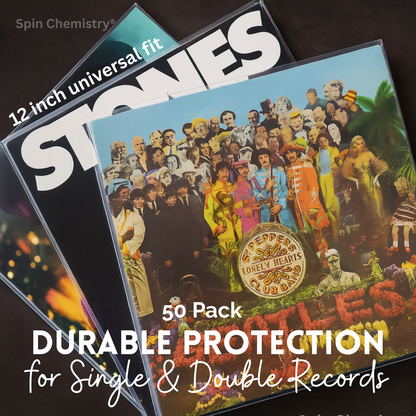 200 Pack of 12-inch Record Outer Sleeves (Marshmallows)