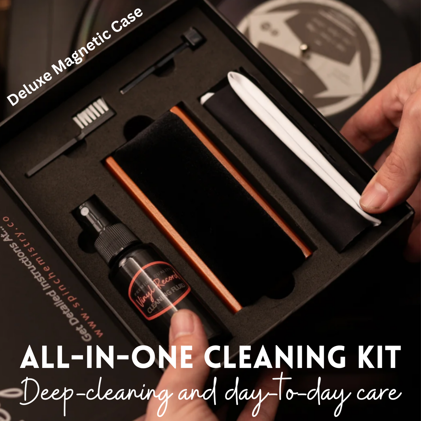 [BUNDLE] 100 Pack Crystal Slim 12" Outer Sleeves + Complete Cleaning Kit