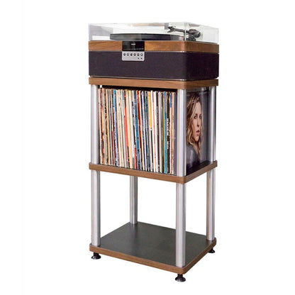 Plus Audio: The +Record Player Turntable + Integrated Audio System w/ Bluetooth - Carbon / 2M Red Upgrade